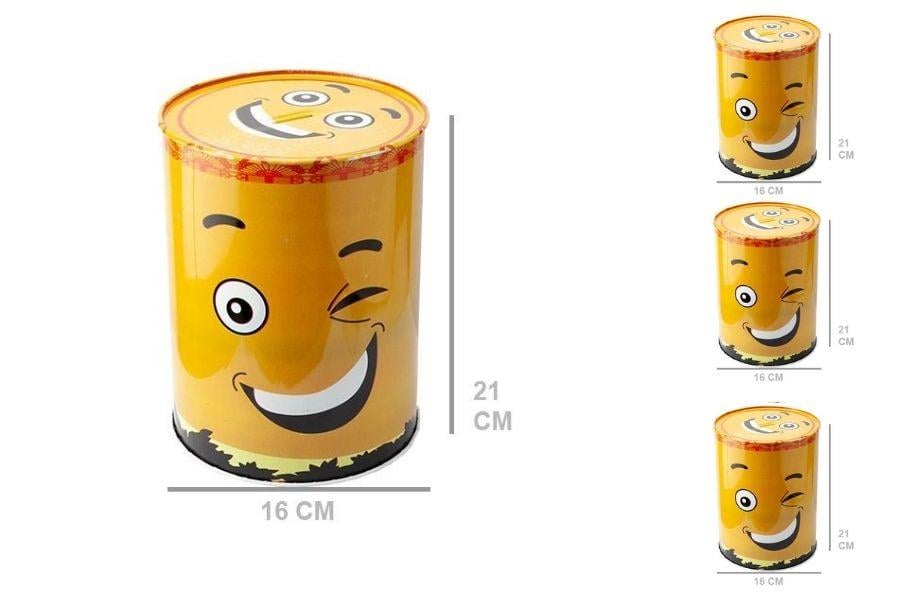 Jumbo Yuvarlak Teneke Kumbara 