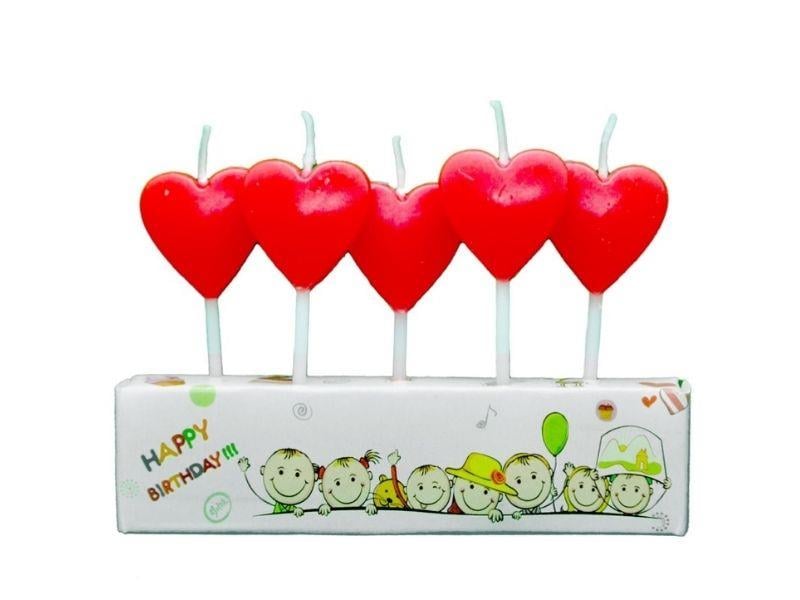 Kalp 5'li Set Mum