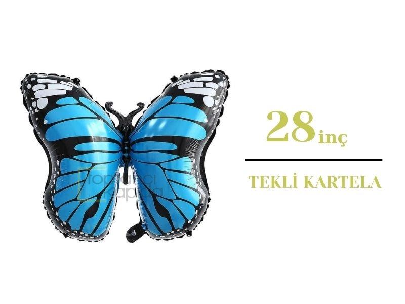 Kelebek Folyo Balon Mavi P.R.C 28inç