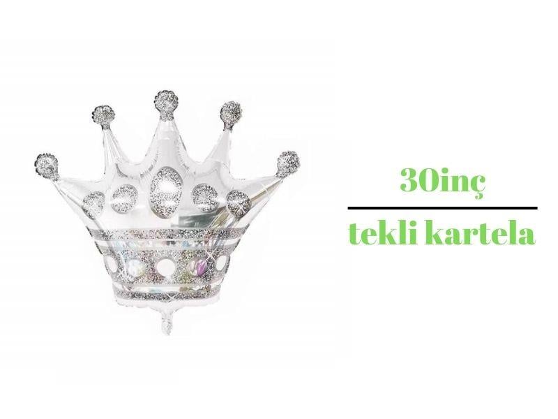 Kral Tacı Folyo Balon Gümüş