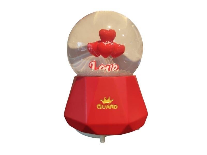 Love Model Kalpli Işıklı Müzikli Kar Küresi