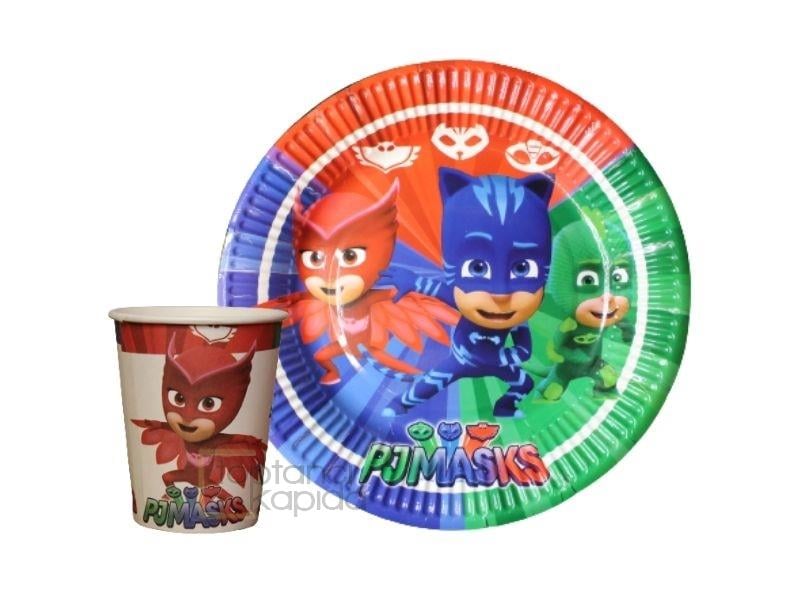 Maskeliler Karton Tabak Bardak 8'li Set