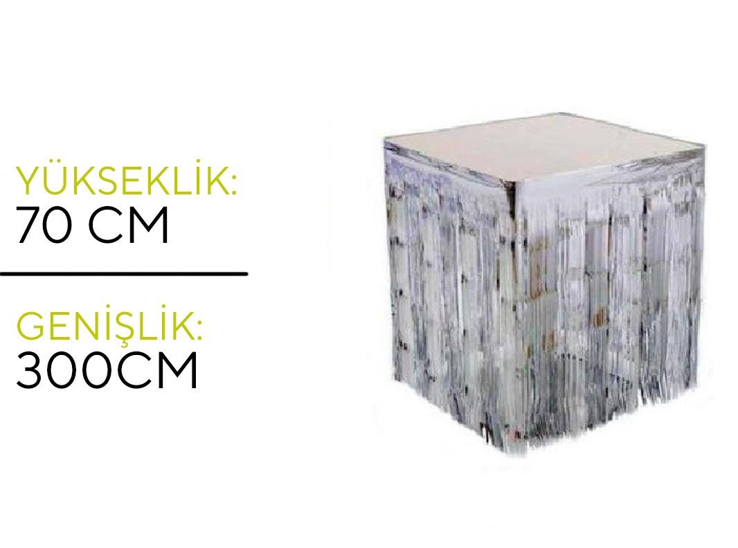 Metalize Masa Eteği Gümüş Renk