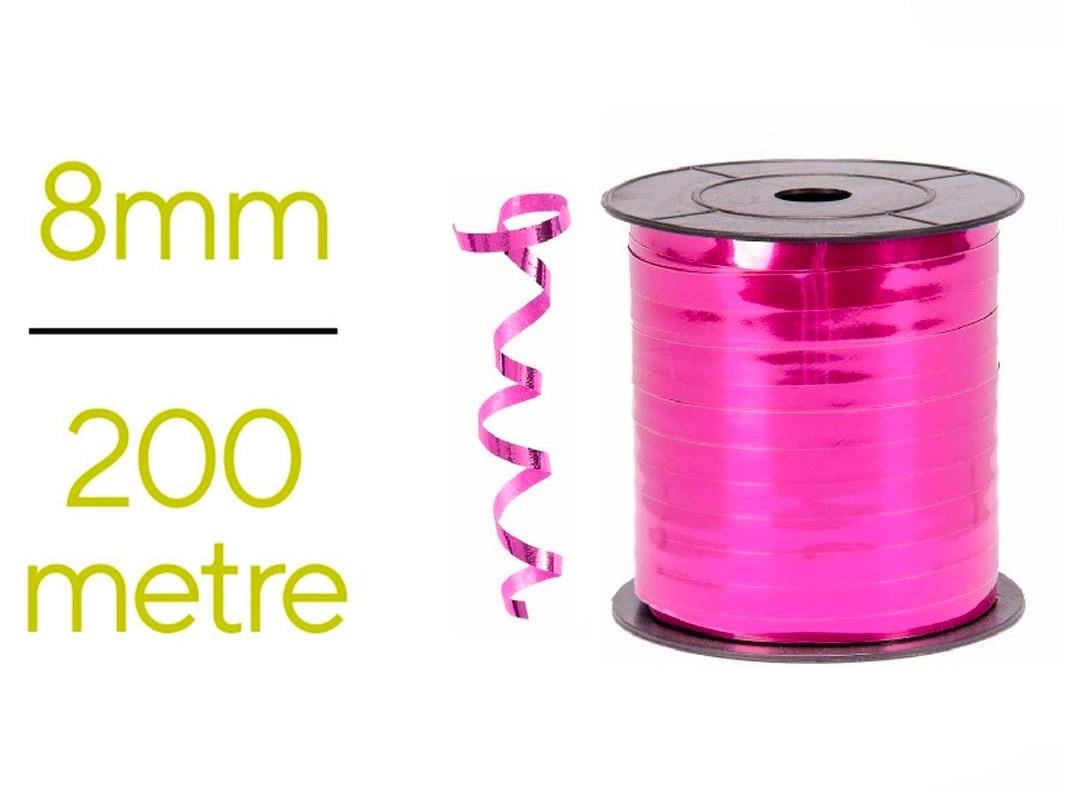 Metalize Rafya Fuşya Renk