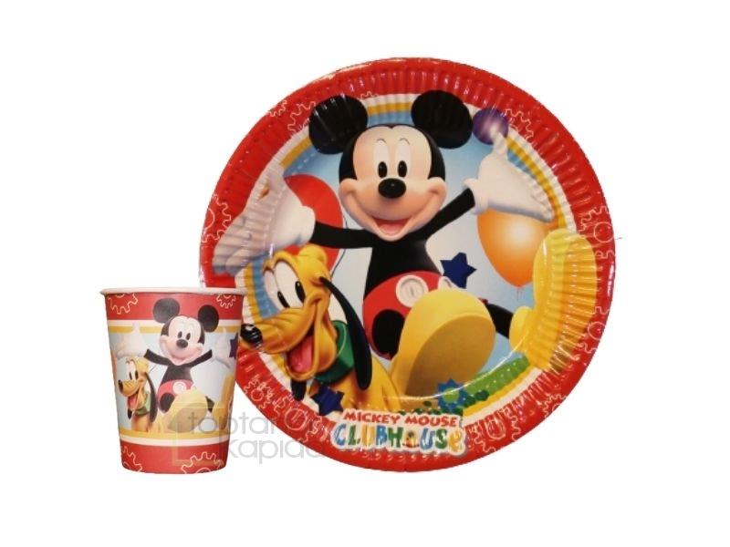 Mickey Mouse Karton Tabak Bardak 8'li Set