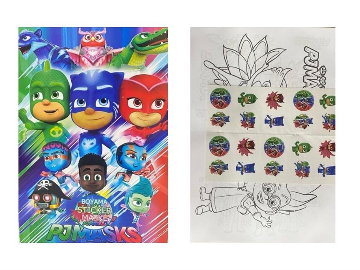 Pj Maskeliler Model Stickerlı Boyama Kitabı