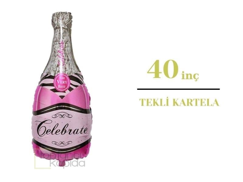 Şampanya Folyo Balon Pembe 40 inç