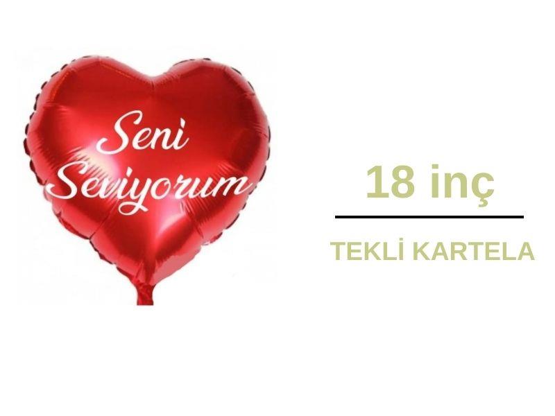 Seni Seviyorum Folyo Balon Kırmızı 18inç