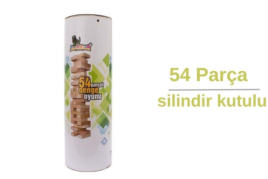Silindir Kutulu Jenga Denge Oyunu 54 Parça
