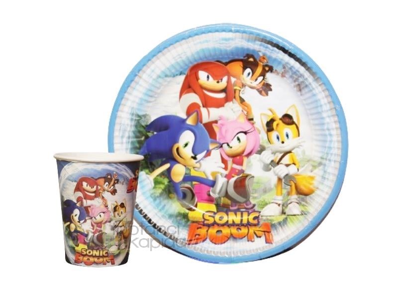 Sonic Karton Tabak Bardak 8'li Set