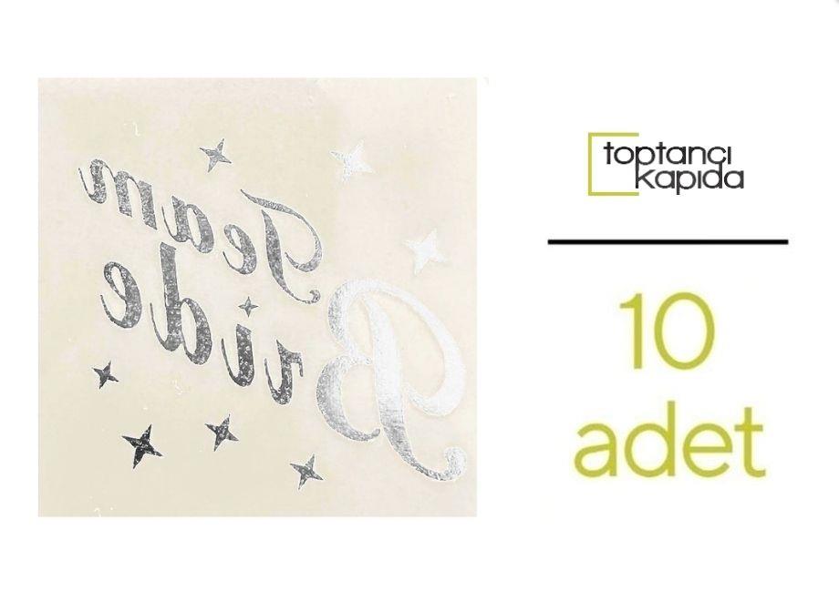 Team Bride Yıldızlı Dövme Gümüş Renk 10 Adet