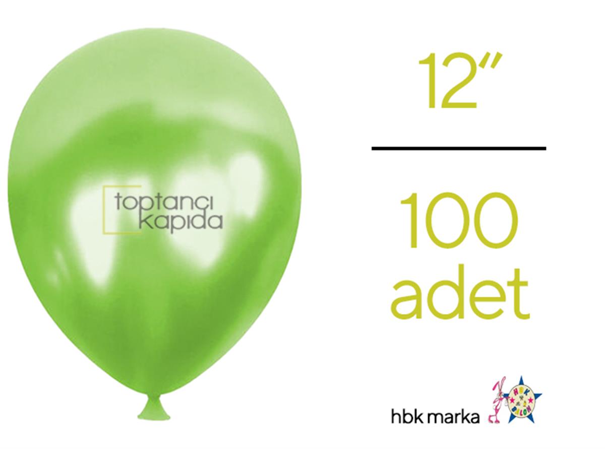 Toptan Metalik Balon Açık Yeşil HBK