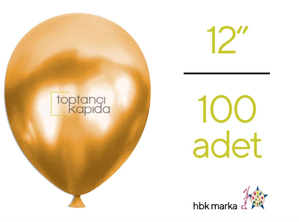 Toptan Metalik Balon Gold HBK
