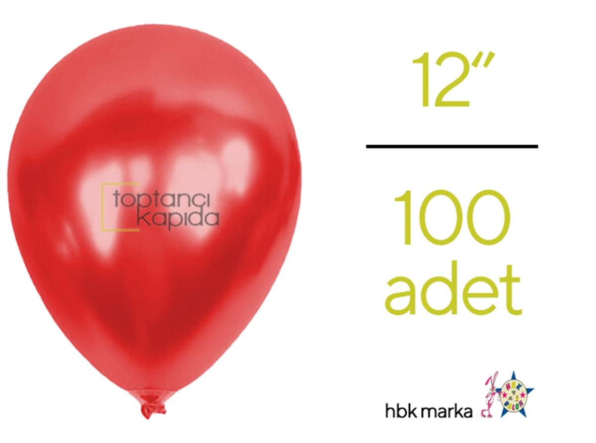 Toptan Metalik Balon Kırmızı HBK