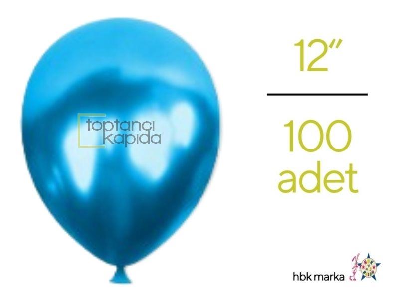 Toptan Metalik Balon Koyu Mavi HBK