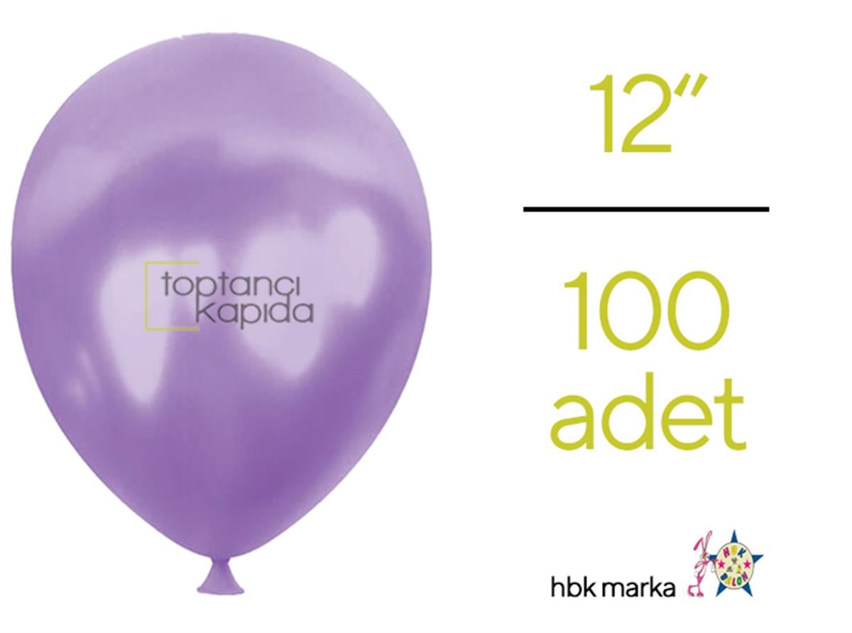Toptan Metalik Balon Lila HBK