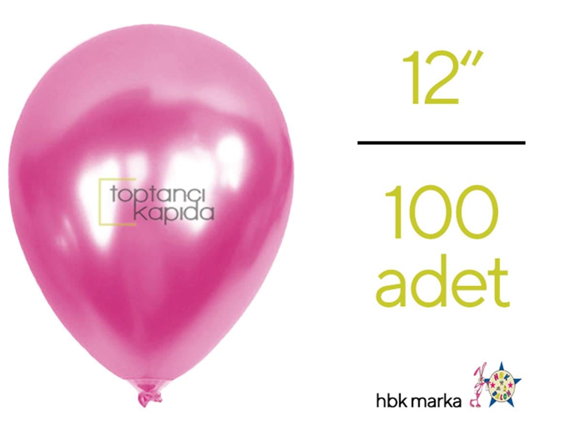 Toptan Metalik Balon Şeker Pembe HBK