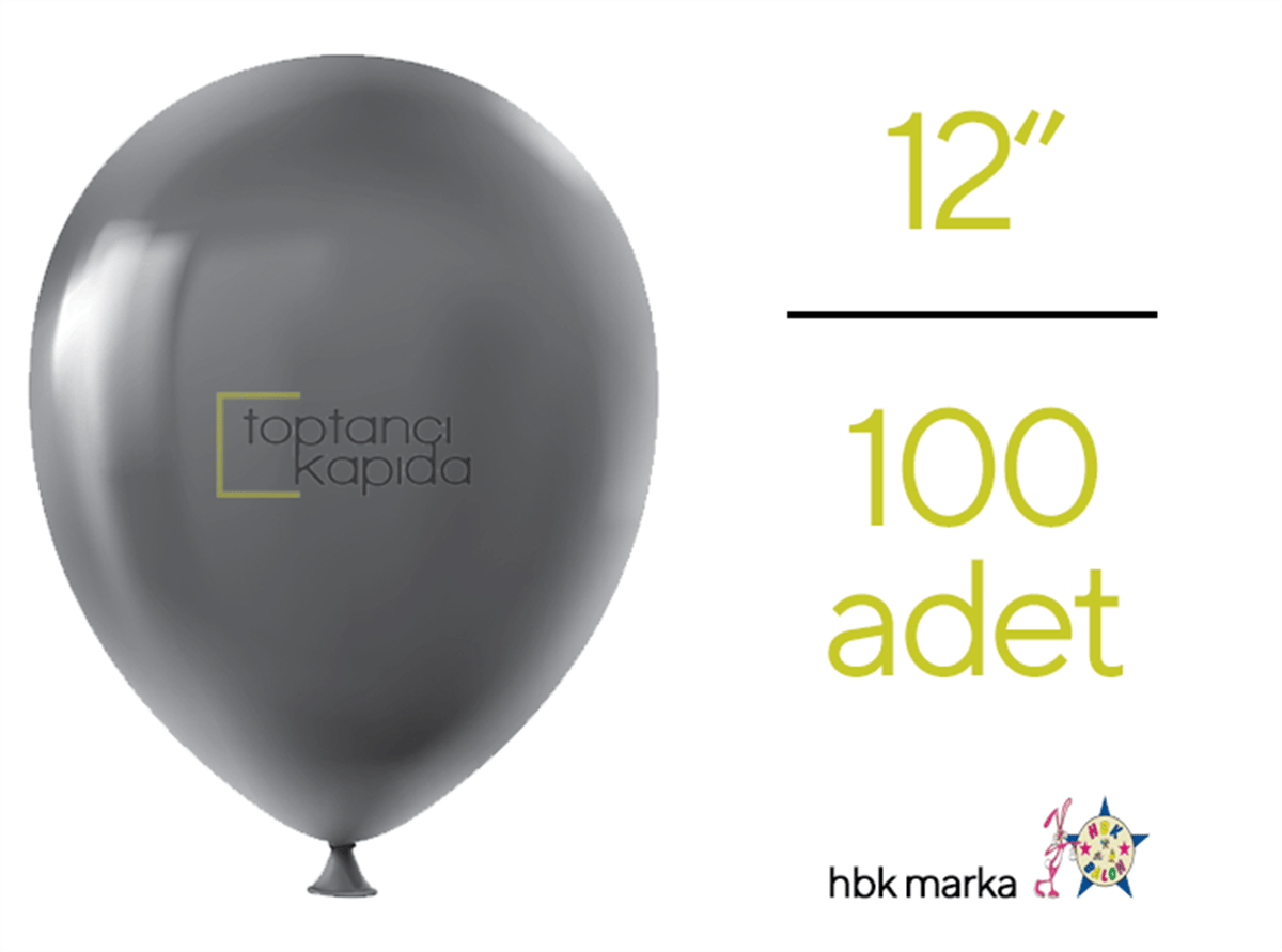 Toptan Metalik Balon Siyah HBK