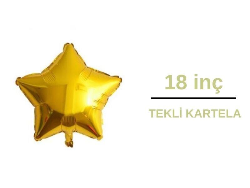 Yıldız Folyo Balon Gold Renk 18inç