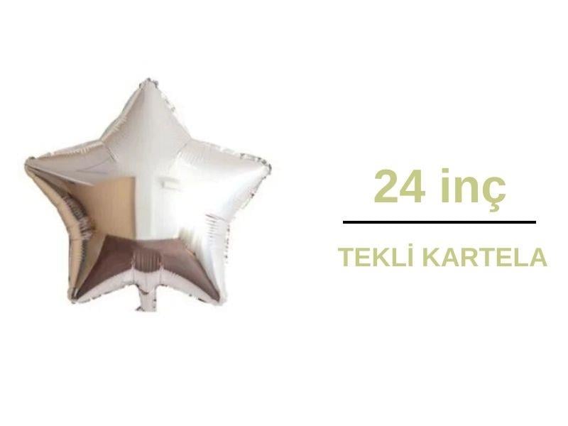 Yıldız Folyo Balon Gümüş Renk 24inc