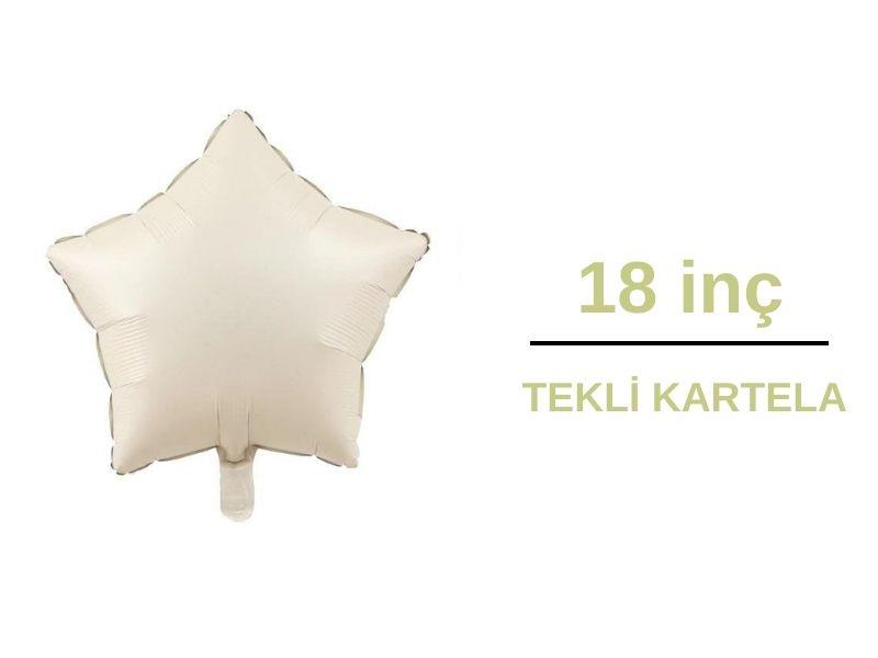 Yıldız Folyo Balon Krem Renk 18inç