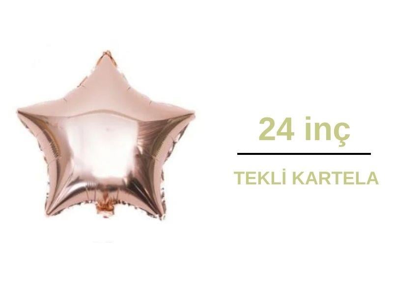 Yıldız Folyo Balon Rose Gold Renk 24inc