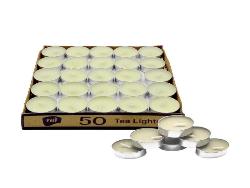 Yuvarlak Tea Light Mum 50'li Beyaz Renk