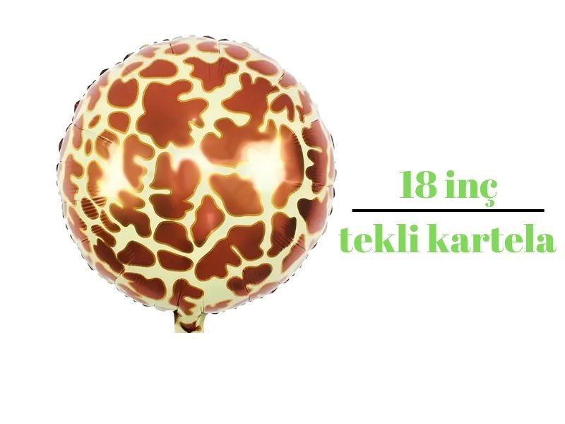 Yuvarlak Zürafa Folyo Balon
