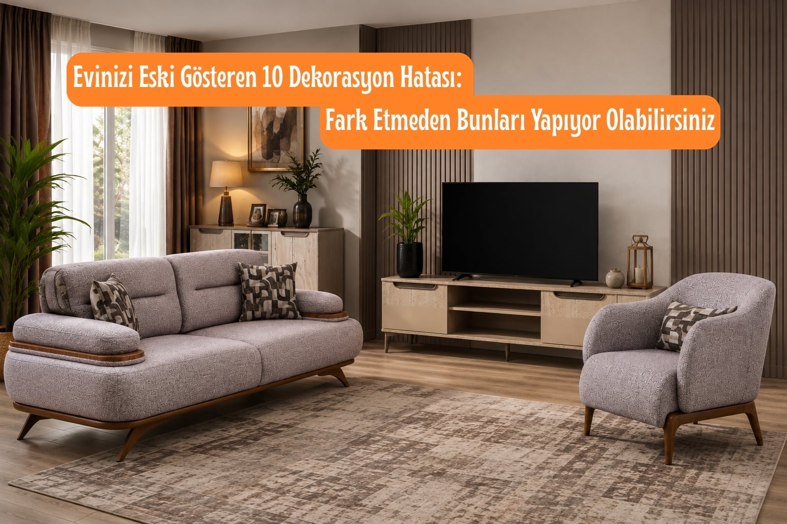 Evinizi eski gösteren dekorasyon hataları ve modern salon dekorasyonu