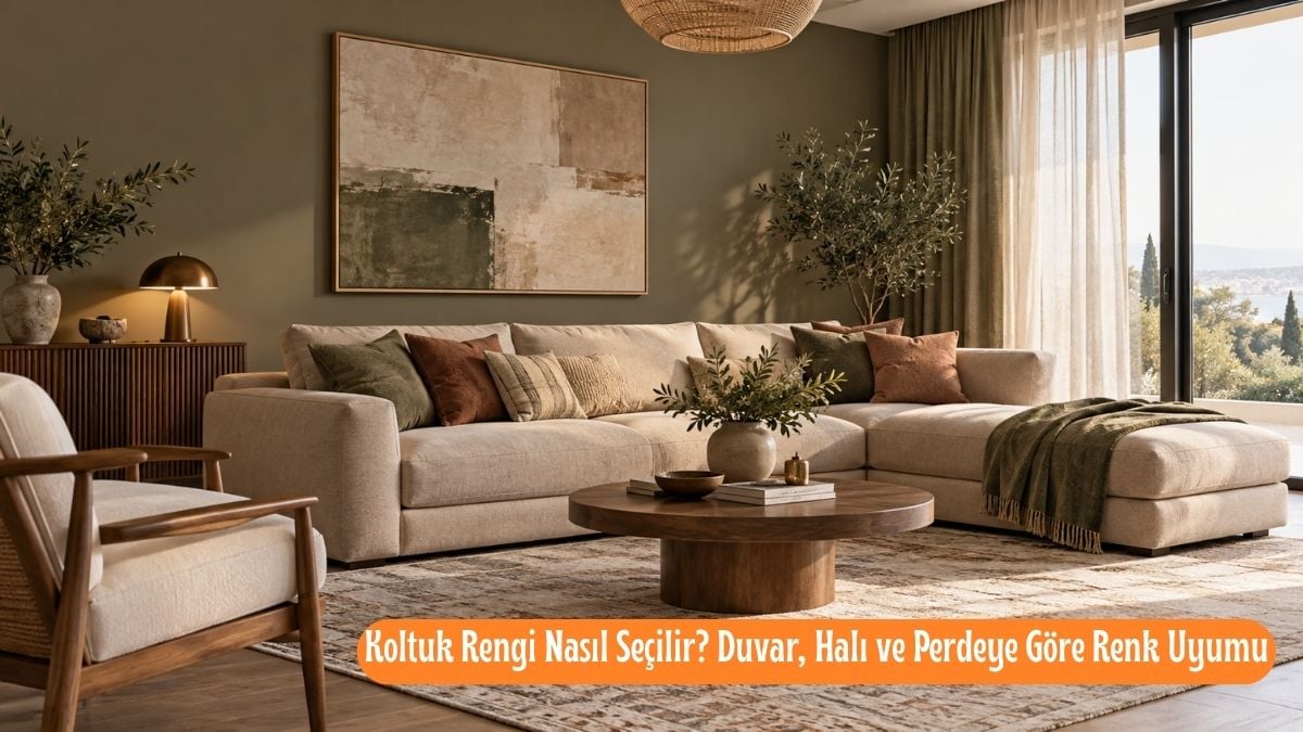 Koltuk rengi seçimi ve duvar halı perde renk uyumu