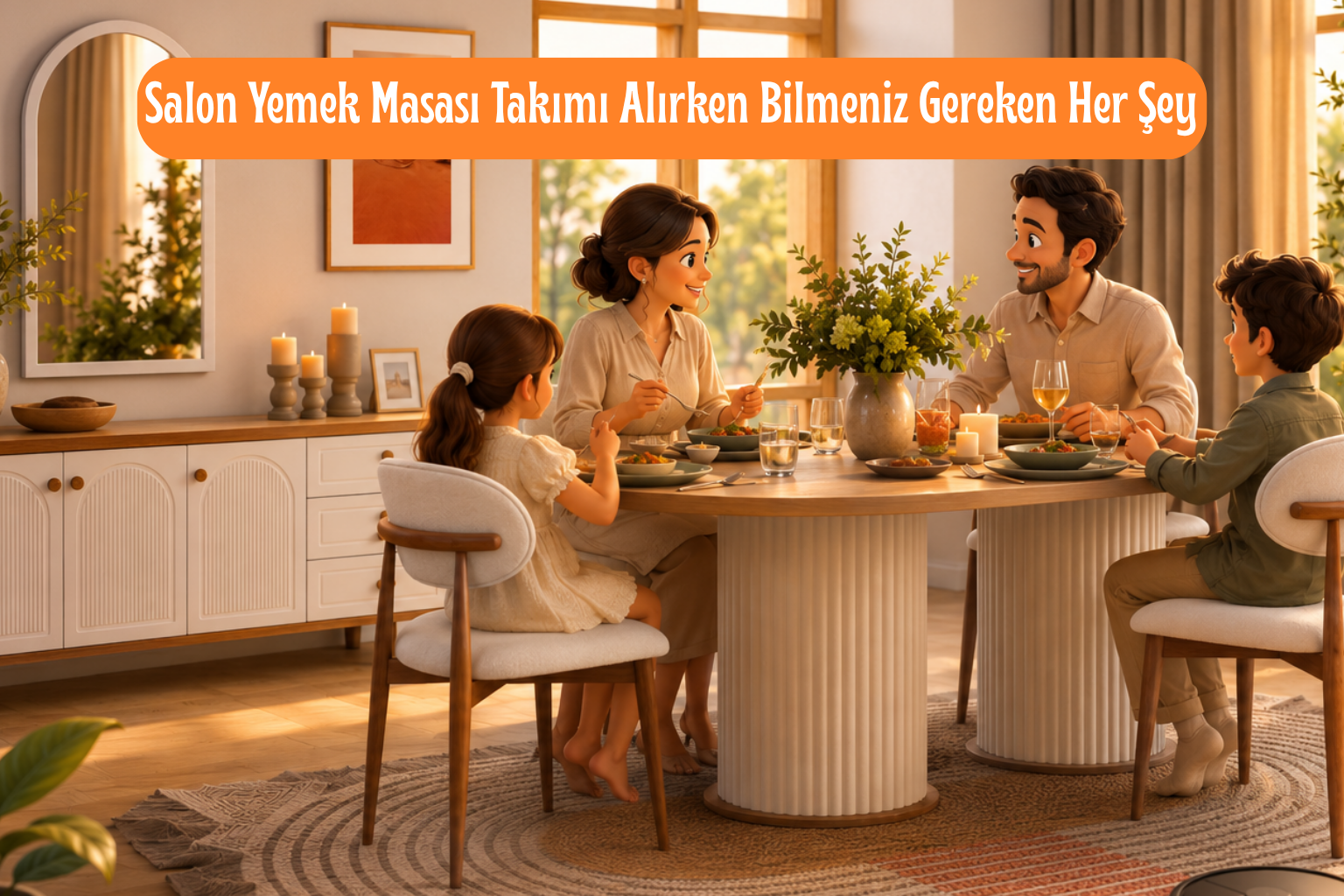 Salon Yemek Masası Takımı