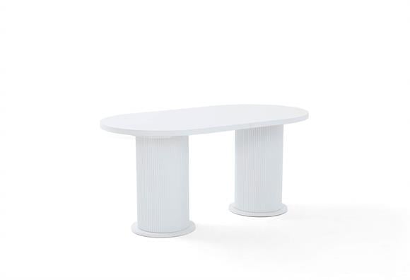 160lık Bohem Elips Açılır Masa ( Lake Beyaz)