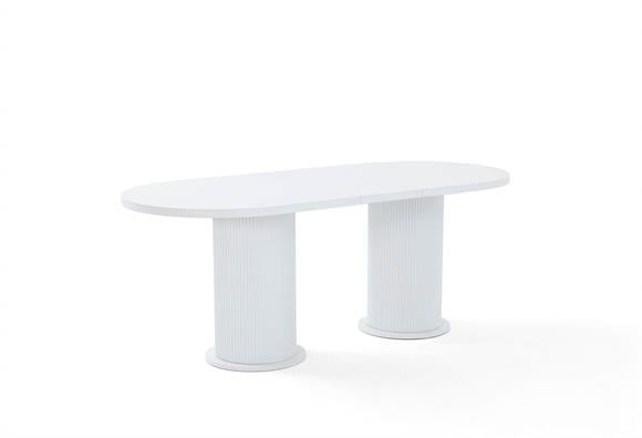 160lık Bohem Elips Açılır Masa ( Lake Beyaz)