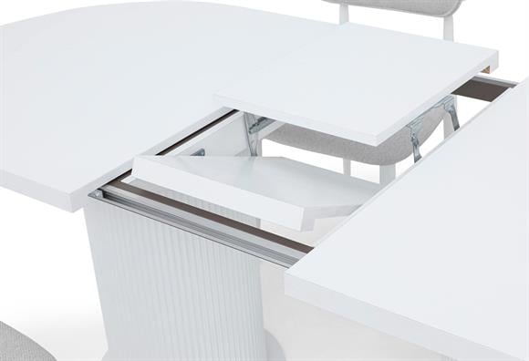 160lık Bohem Elips Açılır Masa ( Lake Beyaz)