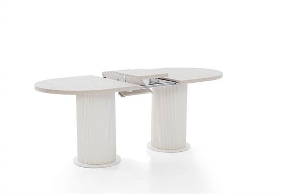 175lik Bohem Elips Açılır Yemek Masası (Traverten)