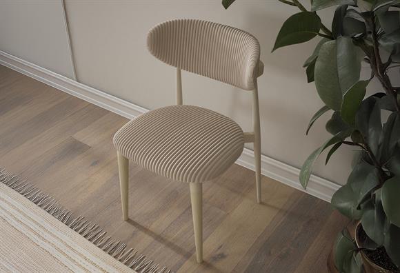 Afyon 80X140 Masa Takımı - 4 Sandalyeli (Vizon/Traverten)