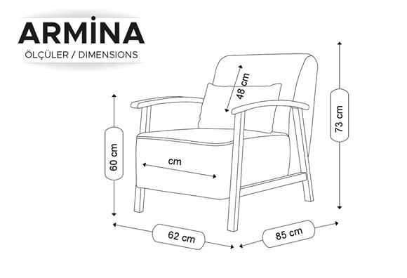 Armina Bohem Berjer -Koyu Gri