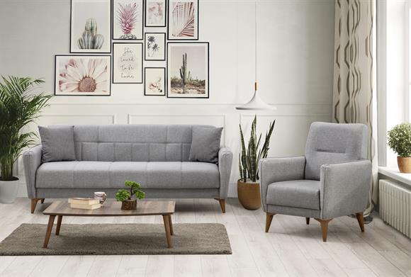 Bella Kanepe Takımı (Koyu Gri)