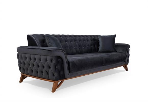 Beyzade Üçlü Koltuk (Gri)