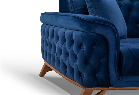 Beyzade Üçlü Koltuk (Lacivert)