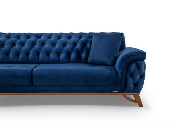 Beyzade Üçlü Koltuk (Lacivert)