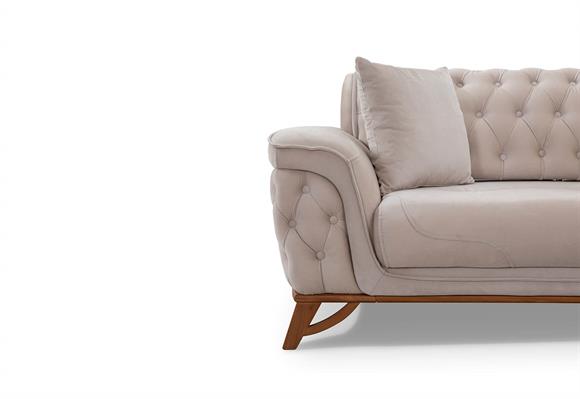 Beyzade Üçlü Koltuk (Vizon)