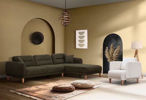 Bohem Köşe Takımı (Haki Yeşil)