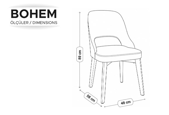 Bohem Sandalye (Mat Aytaşı Ayak/Kahve)