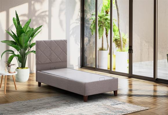 Cansın 90X190 Açılır Baza - (Sütlü Kahve)