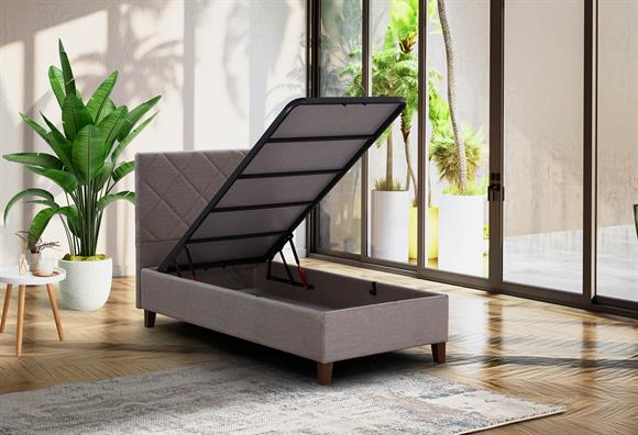 Cansın 90X190 Açılır Baza - (Sütlü Kahve)