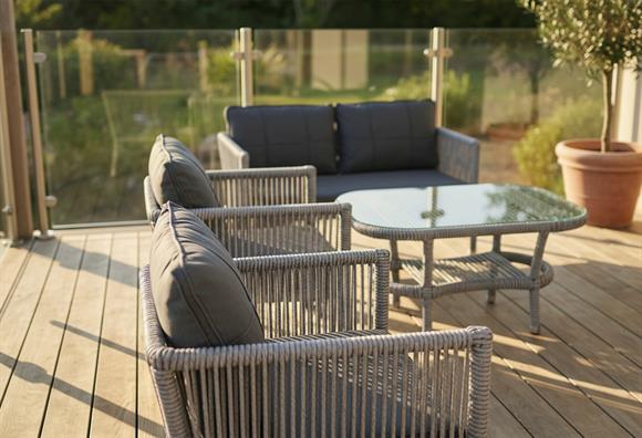 Cenova Rattan Örme Balkon Bahçe Takımı