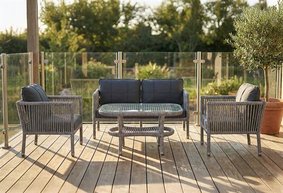 Cenova Rattan Örme Balkon Bahçe Takımı