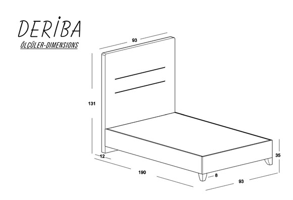Deriba 90X190 Açılır Baza (Vizon)