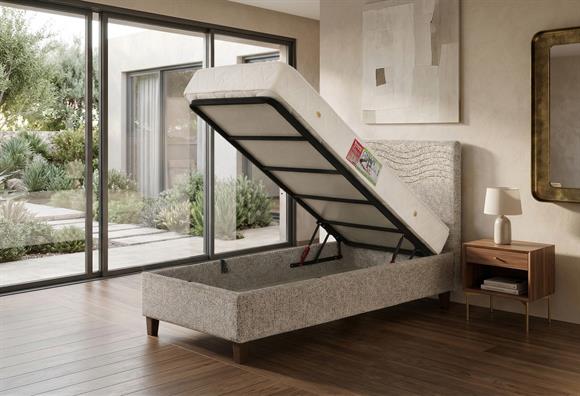 Efsane 90x190 Baza - Başlık Seti ( Pavlova - Açık Gri)